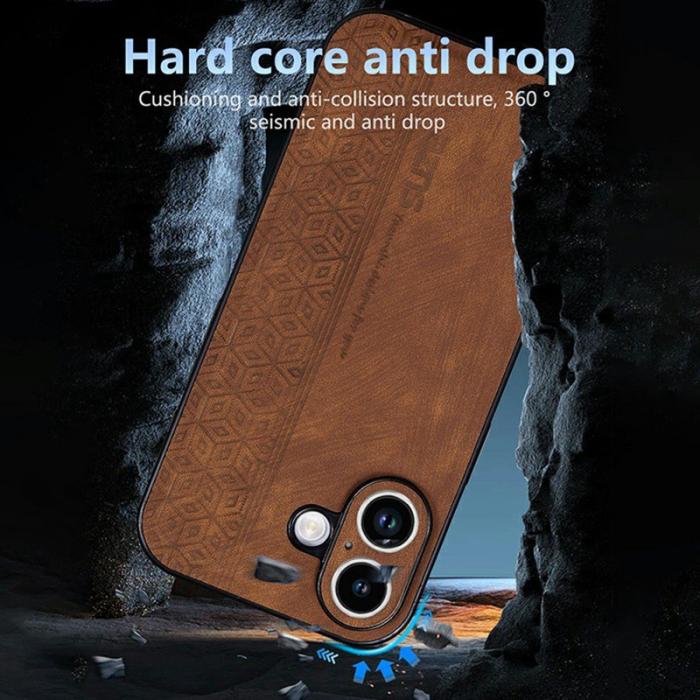 AZNS - AZNS iPhone 17 Fodral Skyddande PU Läder - Svart