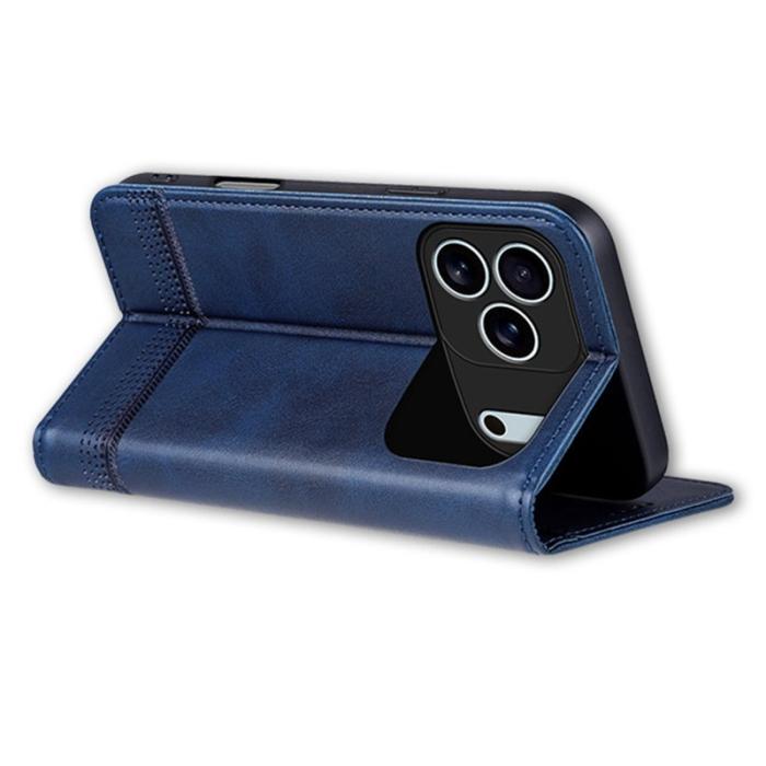 AZNS - AZNS iPhone 17 Pro Fodral Äkta läder - Blå