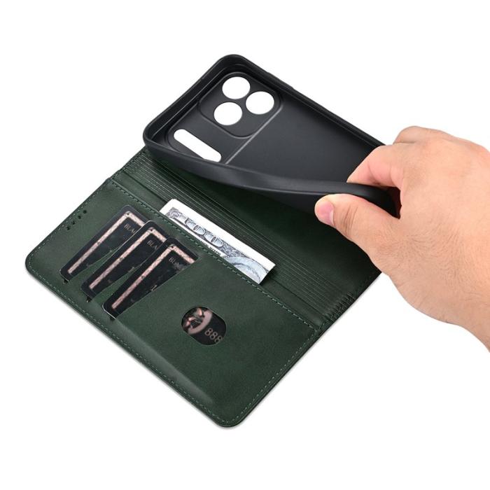 AZNS - AZNS iPhone 17 Pro Fodral Äkta läder - Grön