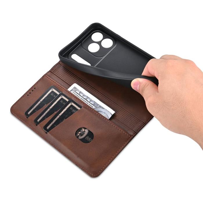 AZNS - AZNS iPhone 17 Pro Fodral Äkta läder - Kaffe