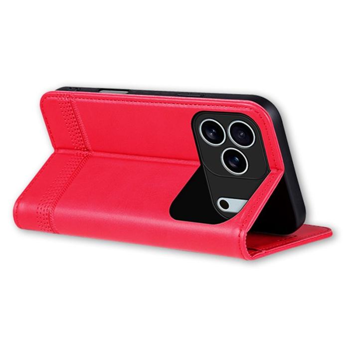 AZNS - AZNS iPhone 17 Pro Fodral Äkta läder - Röd