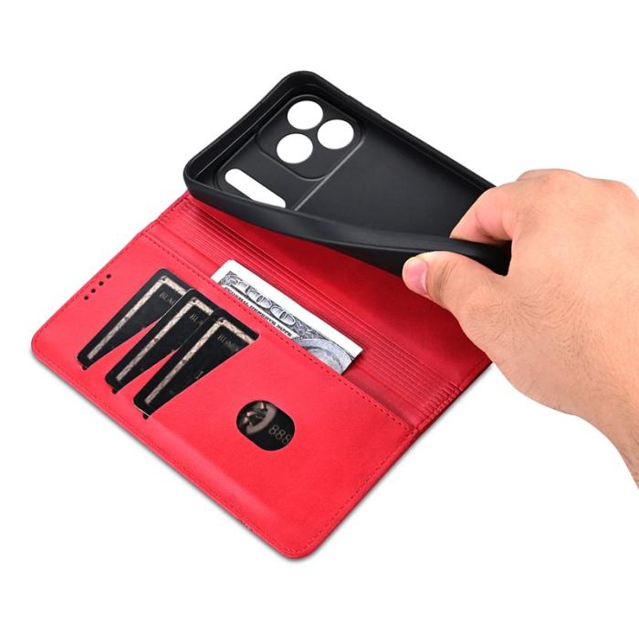 AZNS - AZNS iPhone 17 Pro Fodral Äkta läder - Röd