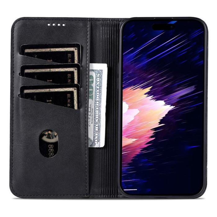 AZNS - AZNS iPhone 17 Pro Fodral Äkta läder - Svart