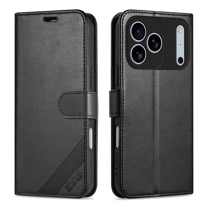 AZNS - AZNS iPhone 17 Pro Fodral Anti-Scratch PU Läder - Svart