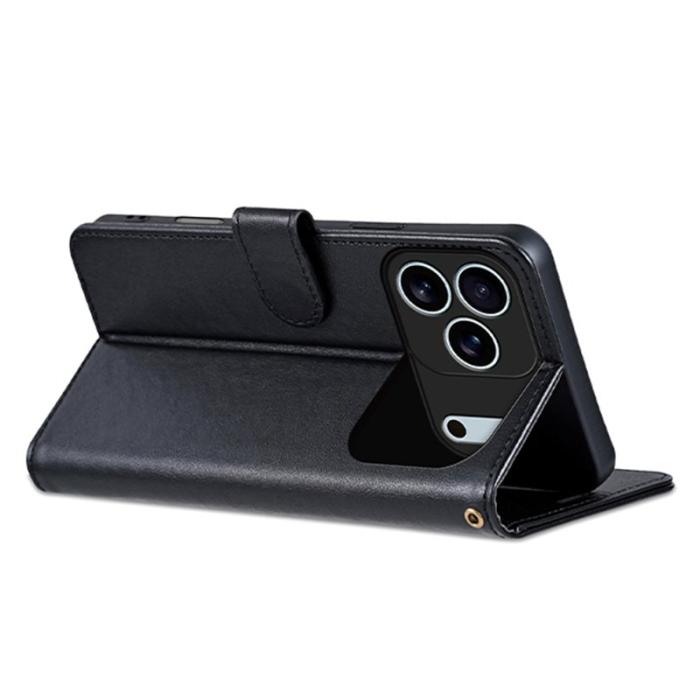 AZNS - AZNS iPhone 17 Pro Fodral Anti-Scratch PU Läder - Svart