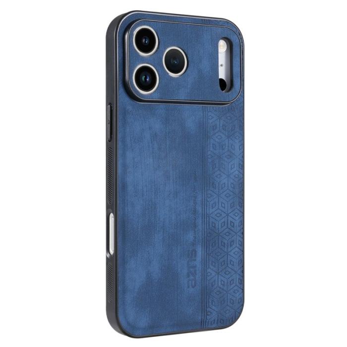 AZNS - AZNS iPhone 17 Pro Fodral Skyddande PU Läder - Blå