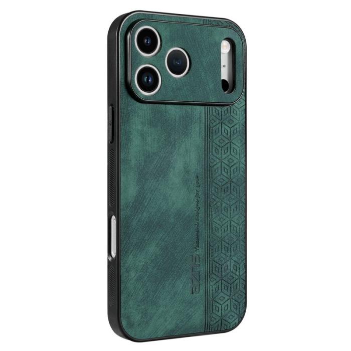 AZNS - AZNS iPhone 17 Pro Fodral Skyddande PU Läder - Grön