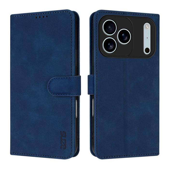 AZNS - AZNS iPhone 17 Pro Max Fodral PU Läder Plånboksfodral - Blå