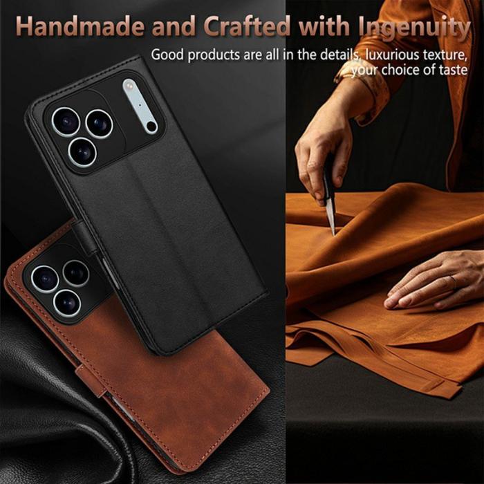 AZNS - AZNS iPhone 17 Pro Max Fodral PU Läder Plånboksfodral - Blå