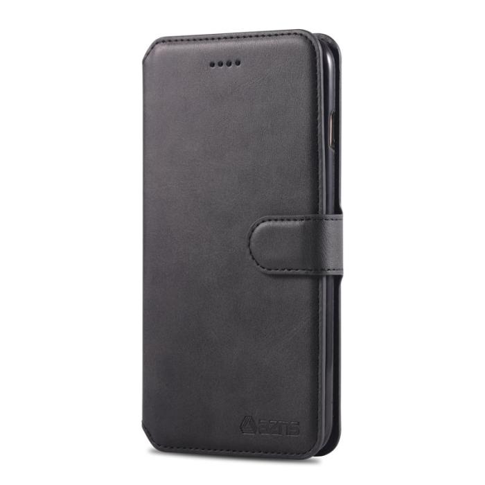 AZNS - AZNS iPhone 6s/6 Fodral Wallet Stand Äkta läder - Svart
