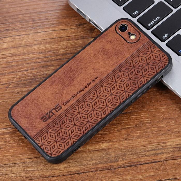 AZNS - AZNS iPhone 7/8/SE (2020/2022) Fodral - PU Läder - Brun