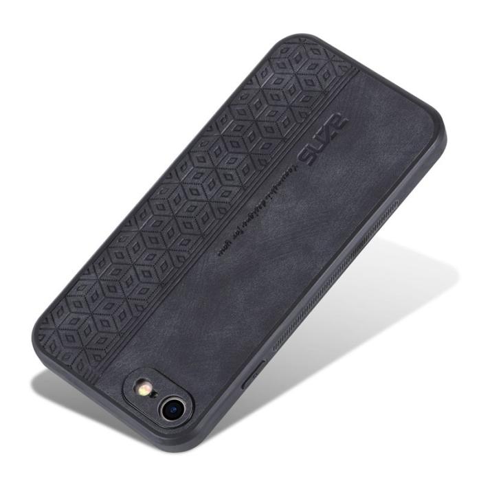 AZNS - AZNS iPhone 7/8/SE (2020/2022) Fodral - PU läder - Svart