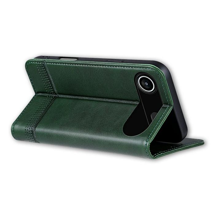 AZNS - AZNS iPhone Air Fodral Äkta läder Plånboksfodral - Grön