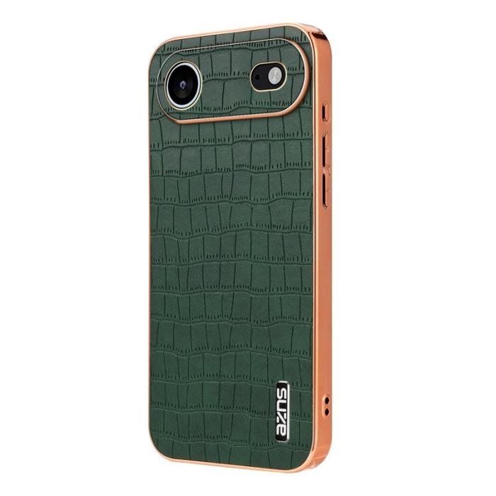 AZNS - AZNS iPhone Air Fodral Electroplating Krokodil PU + TPU - Grön