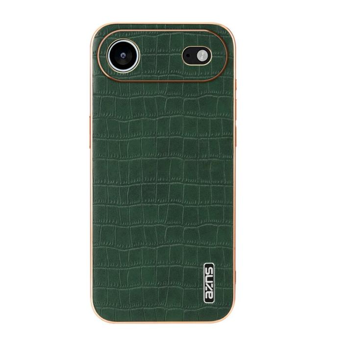 AZNS - AZNS iPhone Air Fodral Electroplating Krokodil PU + TPU - Grön