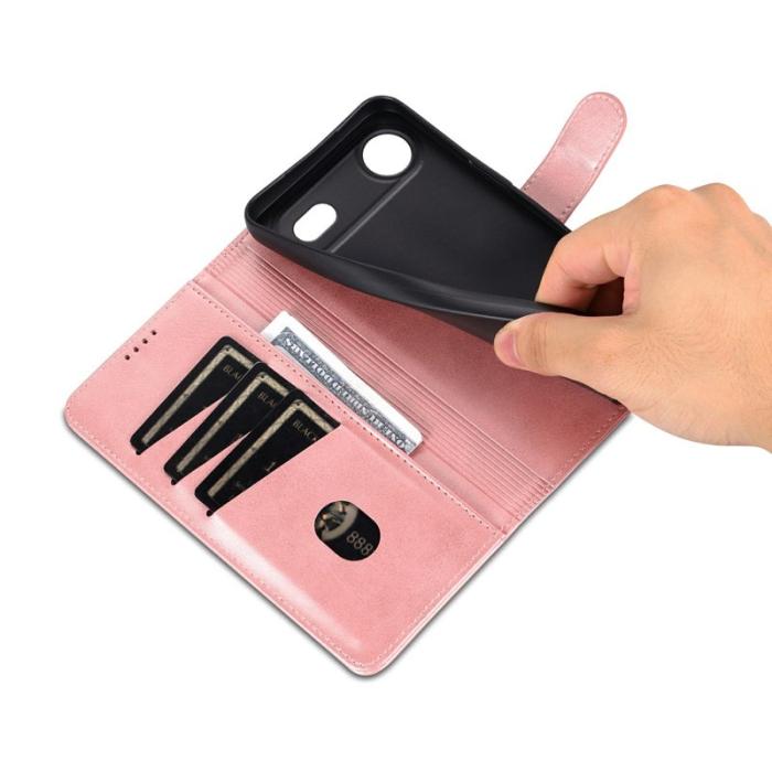 AZNS - AZNS iPhone Air Fodral PU Läder Plånboksfodral - Roséguld