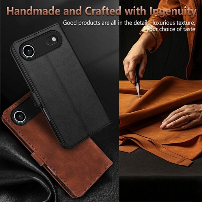 AZNS - AZNS iPhone Air Fodral PU Läder Plånboksfodral - Roséguld