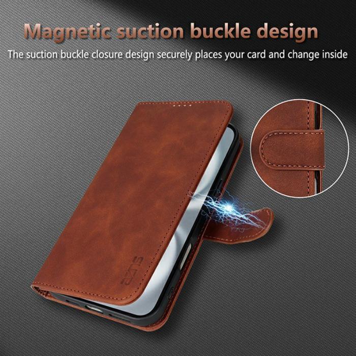 AZNS - AZNS iPhone Air Fodral PU Läder Plånboksfodral - Roséguld