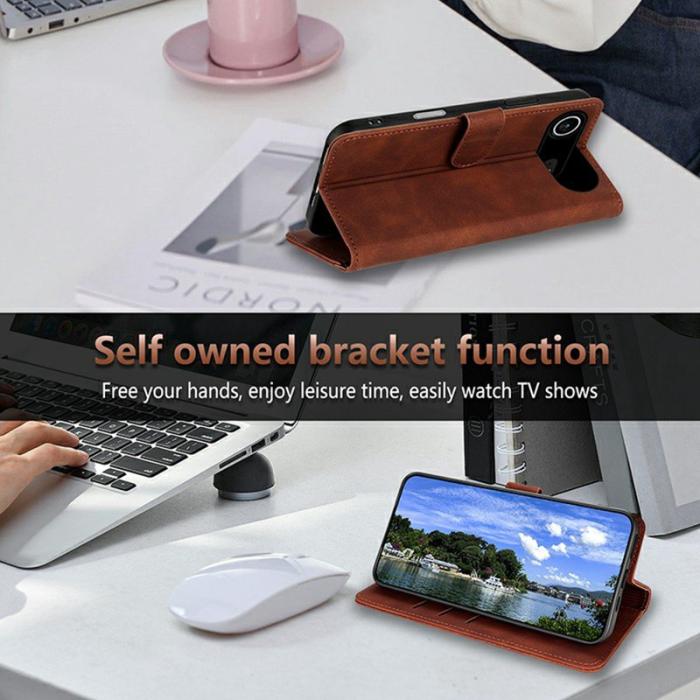 AZNS - AZNS iPhone Air Fodral PU Läder Plånboksfodral - Svart