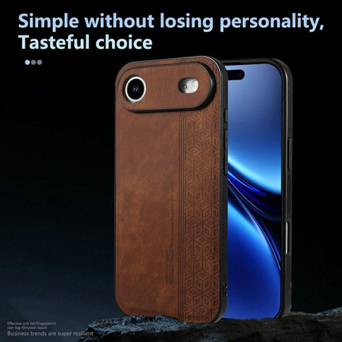 AZNS - AZNS iPhone Air Fodral Skyddande PU Läder - Blå