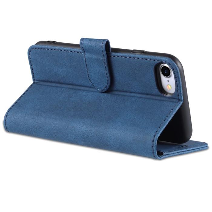 AZNS - AZNS iPhone SE (2022)/SE (2020)/8/7 Fodral Äkta läder - Blå