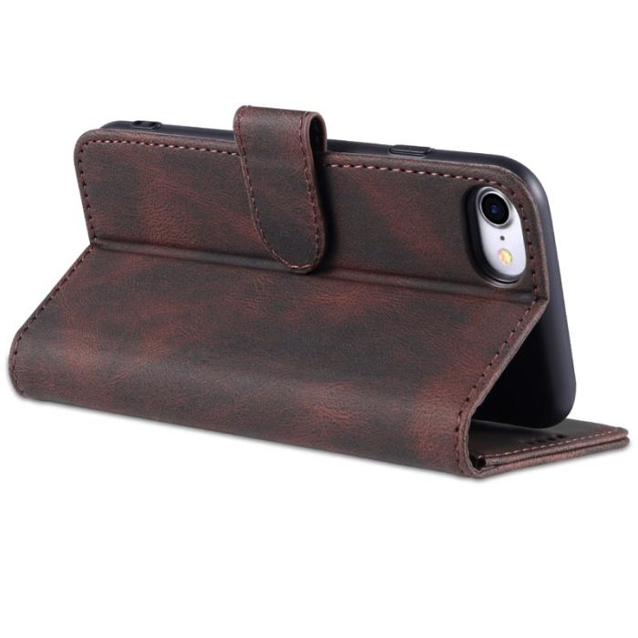 AZNS - AZNS iPhone SE (2022)/SE (2020)/8/7 Fodral Äkta läder - Brun