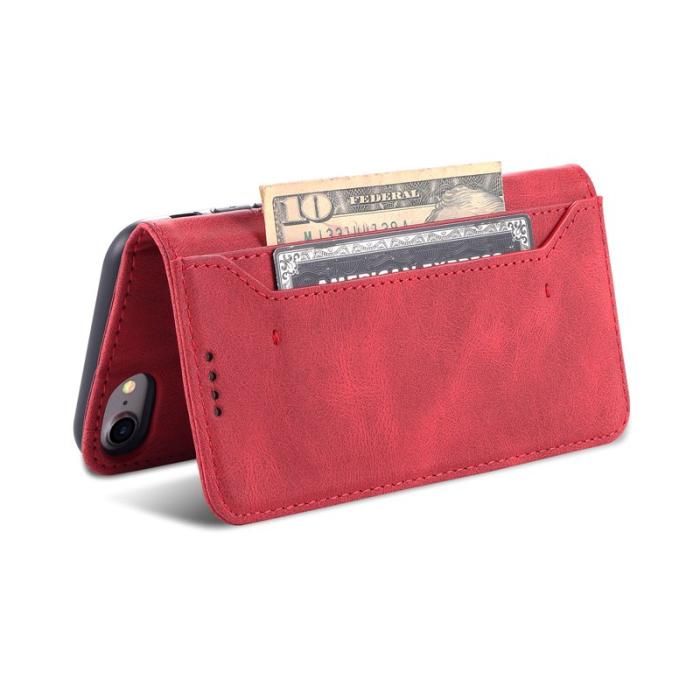 AZNS - AZNS iPhone SE (2022)/SE (2020)/8/7 Fodral Äkta läder - Röd