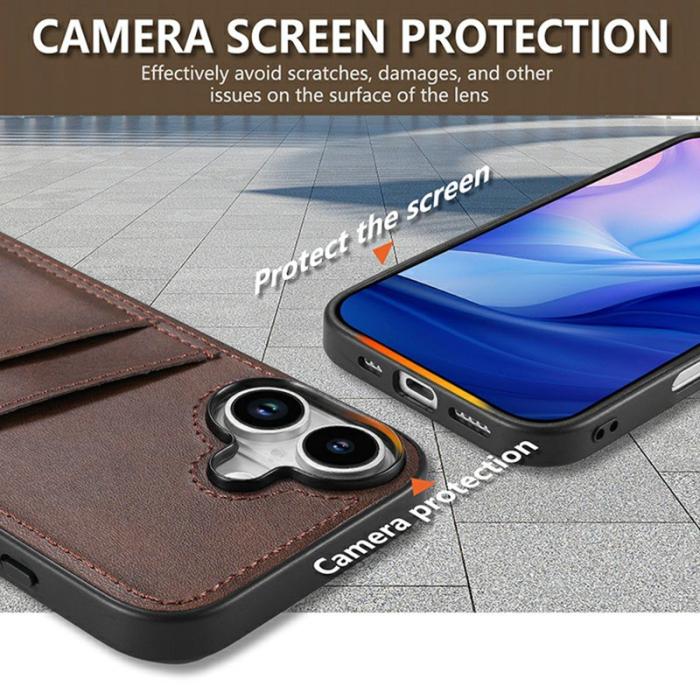 AZNS - AZNS K1 Series för iPhone 17 Fodral Äkta läder - Roséguld