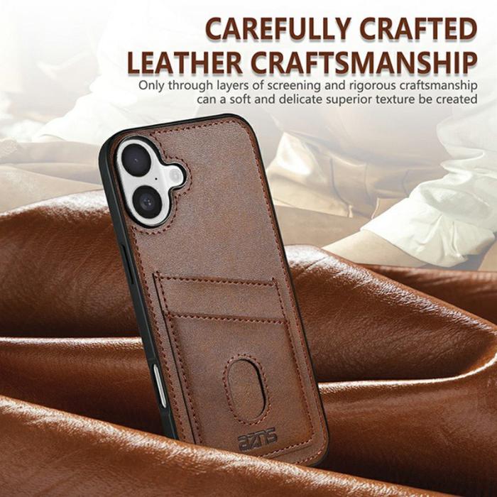 AZNS - AZNS K1 Series iPhone 16 Fodral Äkta läder - Rose Gold