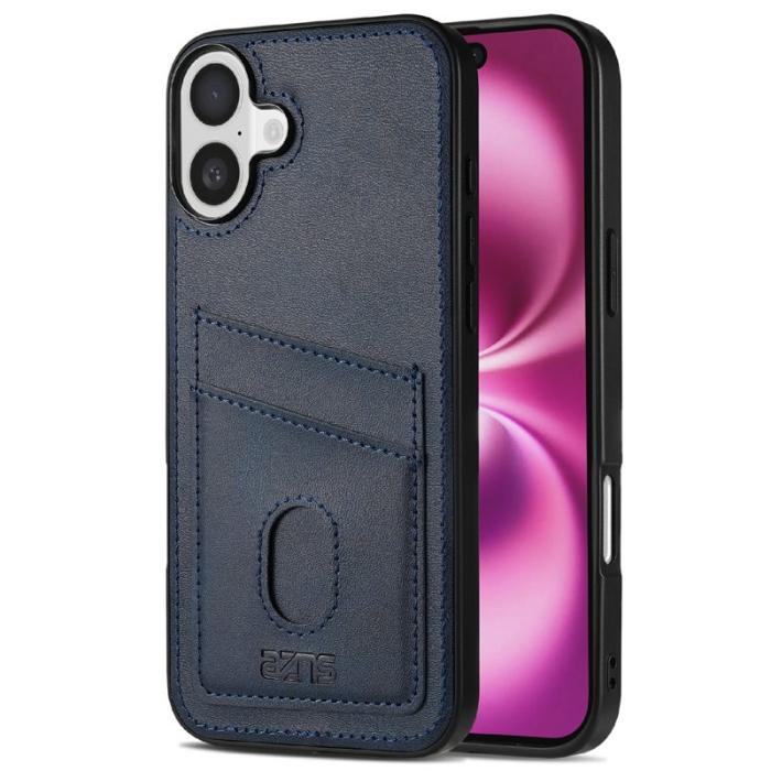 AZNS - AZNS K1 Series iPhone 16 Plus Fodral Äkta läder - Blå