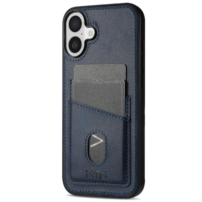 AZNS - AZNS K1 Series iPhone 16 Plus Fodral Äkta läder - Blå