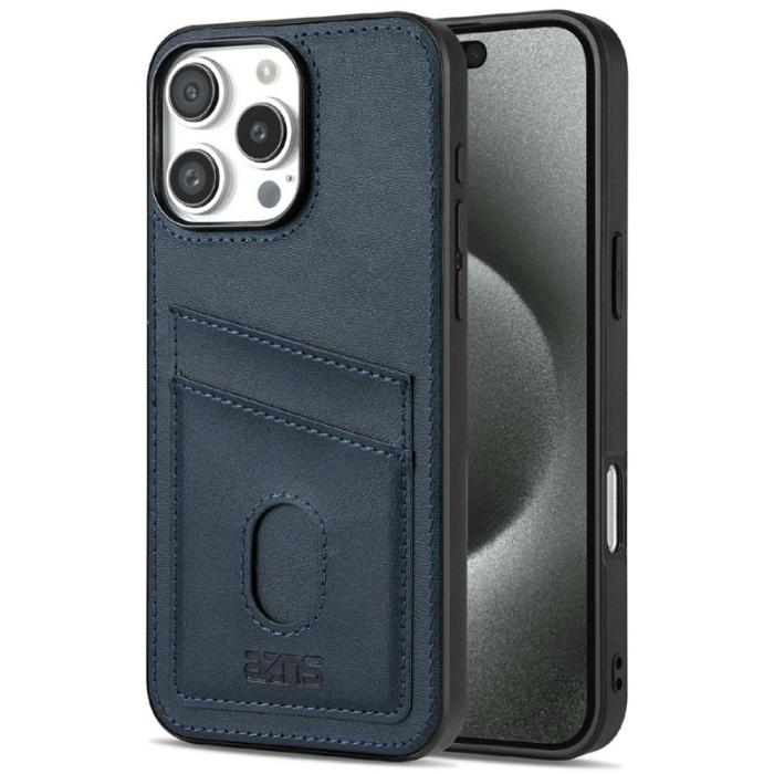 AZNS - AZNS K1 Series iPhone 16 Pro Fodral Äkta läder - Blå