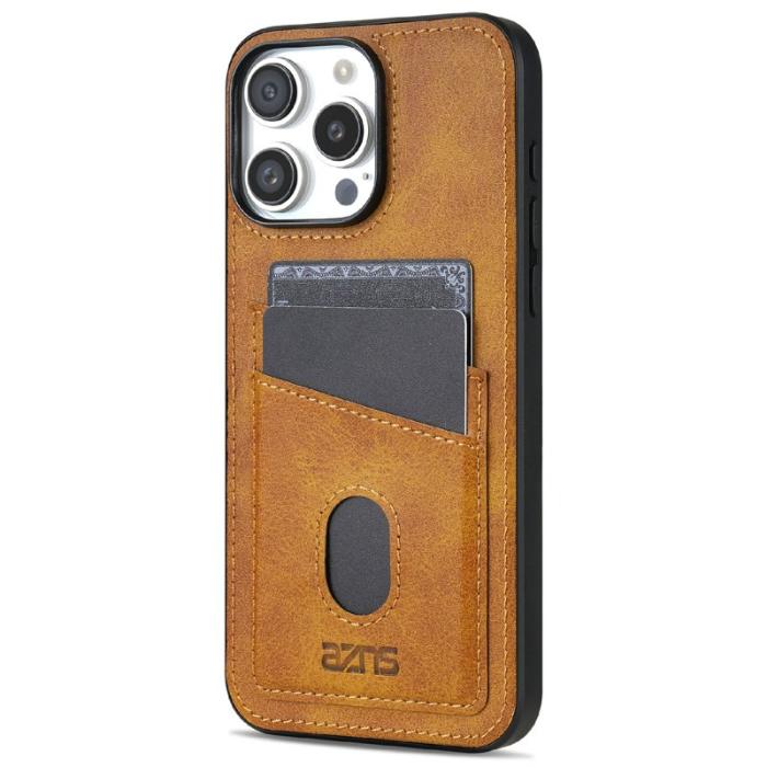 AZNS - AZNS K1 Series iPhone 16 Pro Fodral Äkta läder - Brun