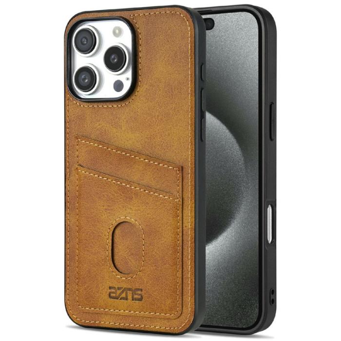 AZNS - AZNS K1 Series iPhone 16 Pro Max Fodral Äkta läder - Brun