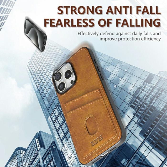 AZNS - AZNS K1 Series iPhone 16 Pro Max Fodral Äkta läder - Svart