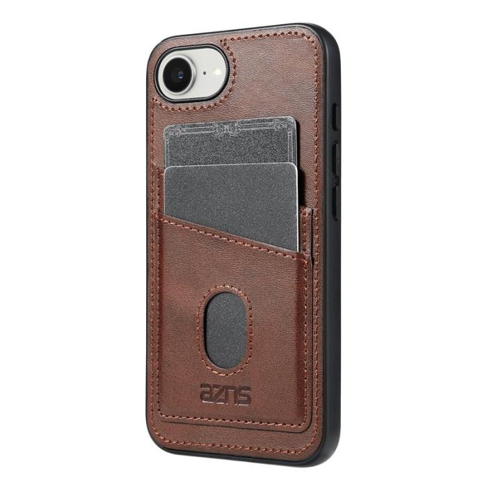 AZNS - AZNS K1 Series iPhone 16e Fodral Äkta läder - Kaffe