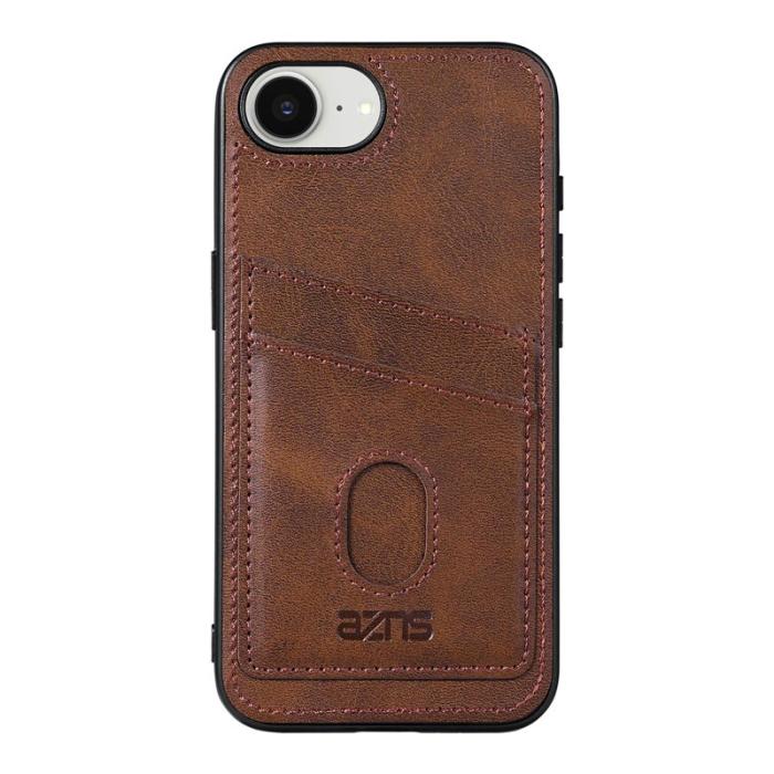 AZNS - AZNS K1 Series iPhone 16e Fodral Äkta läder - Kaffe