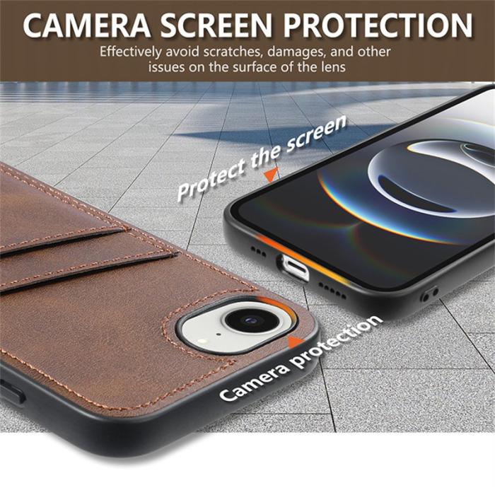 AZNS - AZNS K1 Series iPhone 16e Fodral Äkta läder - Kaffe