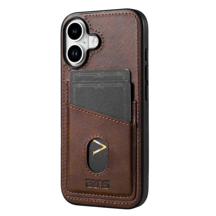 AZNS - AZNS K1 Series iPhone 17 Fodral Äkta läder - Kaffe