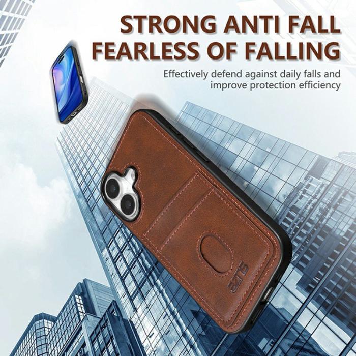 AZNS - AZNS K1 Series iPhone 17 Fodral Äkta läder - Svart