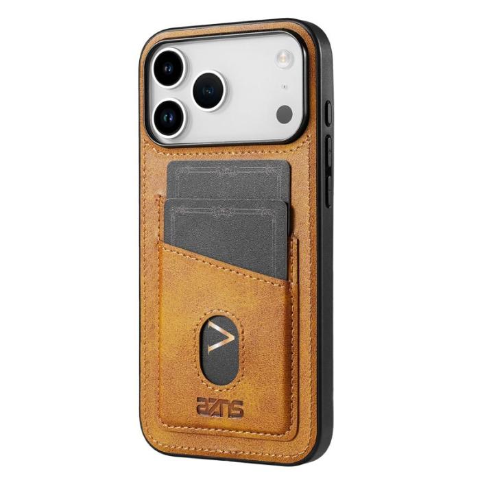 AZNS - AZNS K1 Series iPhone 17 Pro Fodral Äkta läder - Brun