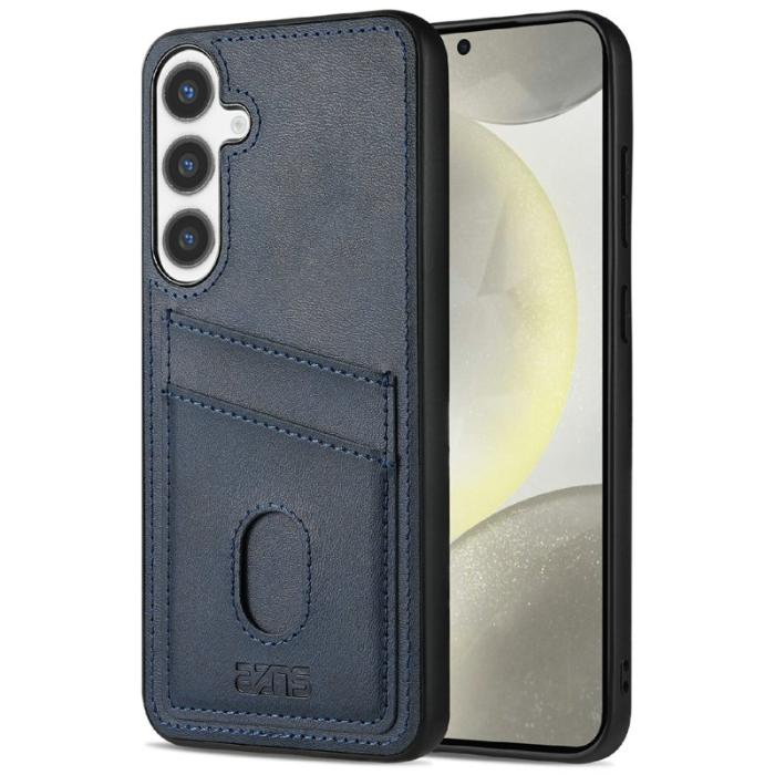 AZNS - AZNS K1 Series Samsung Galaxy S24 Fodral Äkta läder - Blå