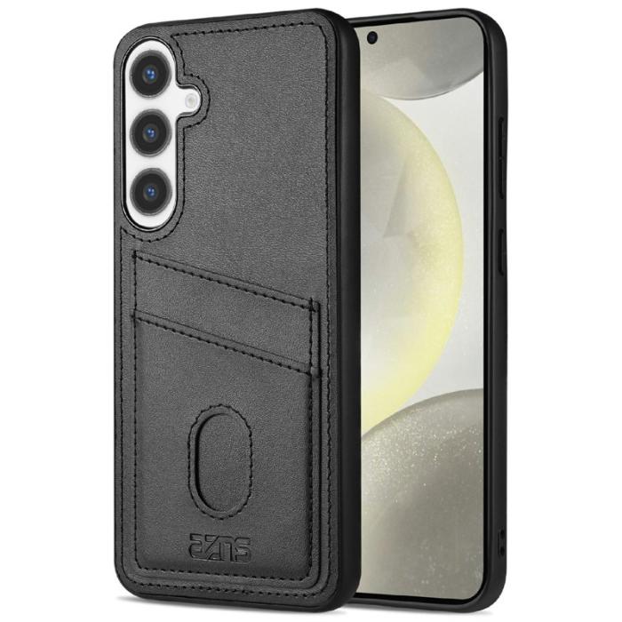 AZNS - AZNS K1 Series Samsung Galaxy S24 Fodral Äkta läder - Svart