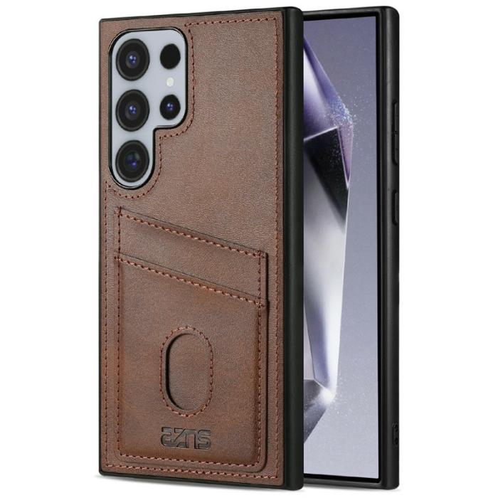 AZNS - AZNS K1 Series Samsung Galaxy S24 Ultra Fodral - Äkta läder - Kaffe