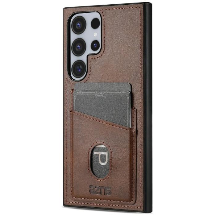 AZNS - AZNS K1 Series Samsung Galaxy S24 Ultra Fodral - Äkta läder - Kaffe