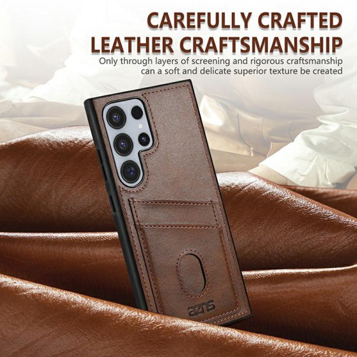 AZNS - AZNS K1 Series Samsung Galaxy S24 Ultra Fodral - Äkta läder - Kaffe