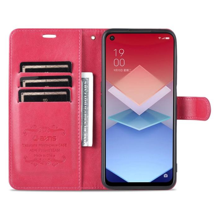 AZNS - AZNS OnePlus Nord CE 2 Lite 5G Skal i Texturerat PU Läder - Röd