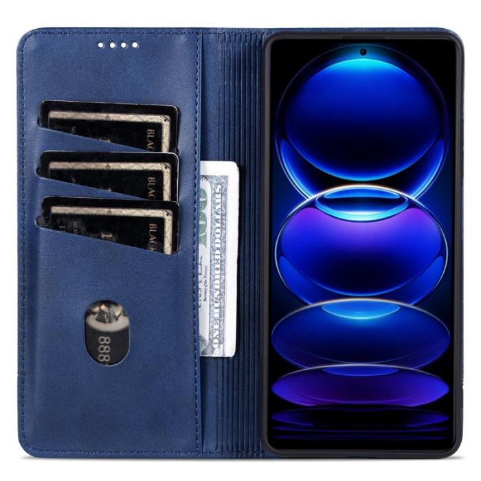 AZNS - AZNS Samsung Galaxy A06 Fodral Äkta läder - Blå