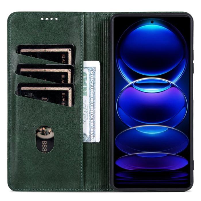 AZNS - AZNS Samsung Galaxy A06 Fodral Äkta läder - Grön