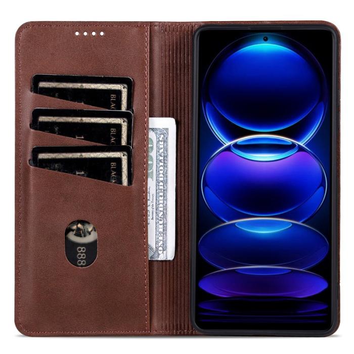 AZNS - AZNS Samsung Galaxy A06 Fodral Äkta läder - Kaffe